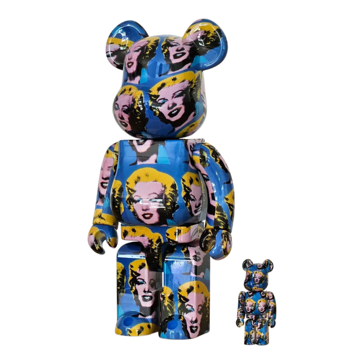 Bearbrick Andy Warhol's Marilyn Monroe 100%+400% schräg