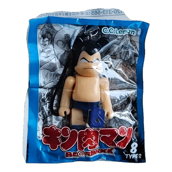 Bearbrick C.C.Lemon × Kinnikuman 8 Wolfman 70% in der Verpackung