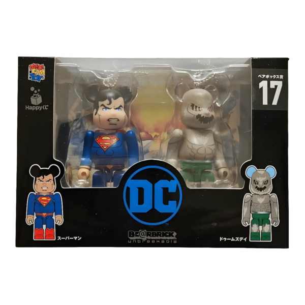 Bearbrick Happy Kuji 'DC' (2020) - 17 Superman & Doomsday 100% in der Verpackung