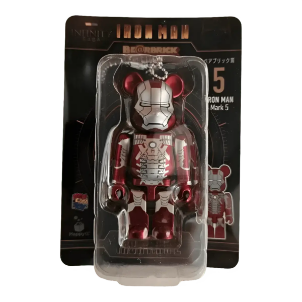 Bearbrick Happy Kuji 'Iron Man' (2023) - 5 Iron Man Mark 5 100% in der Verpackung