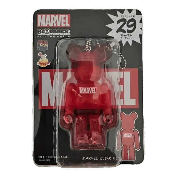 Bearbrick Happy Kuji 'MARVEL' (2012) - 29 MARVEL Clear Red 100% in der Verpackung