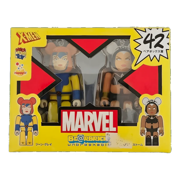 Bearbrick Happy Kuji 'MARVEL' (2012) - 42 Jean Grey & Storm 100% in der Verpackung