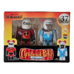 Bearbrick Happy Kuji 'Pixar Christmas Party' (2013) - 37 Mr. Incredible Christmas Version & Frozone Christmas Version 100% in der Verpackung
