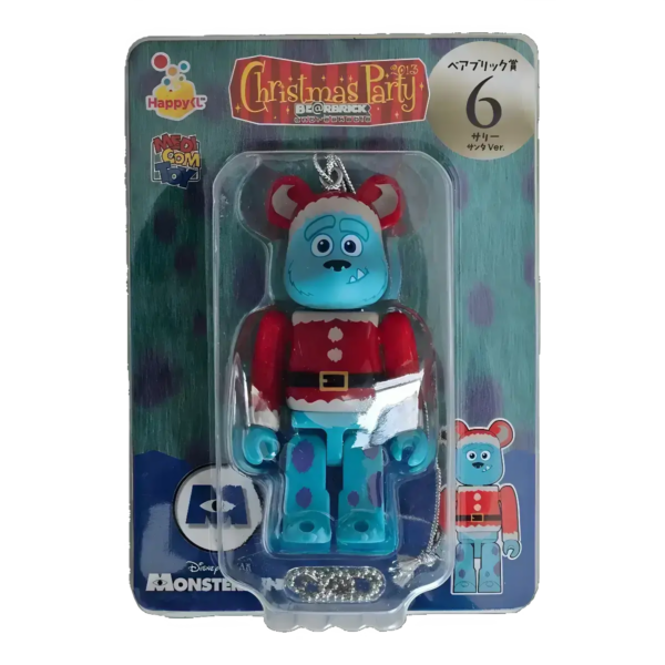 Bearbrick Happy Kuji 'Pixar Christmas Party' (2013) - 6 Sulley Santa Version 100% in der Verpackung