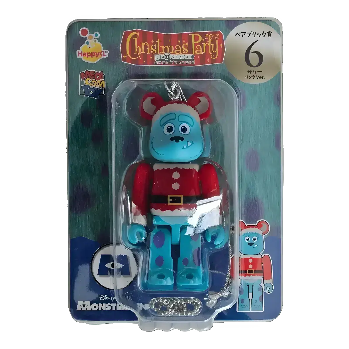 Bearbrick Happy Kuji 'Pixar Christmas Party' (2013) - 6 Sulley Santa Version 100% in der Verpackung