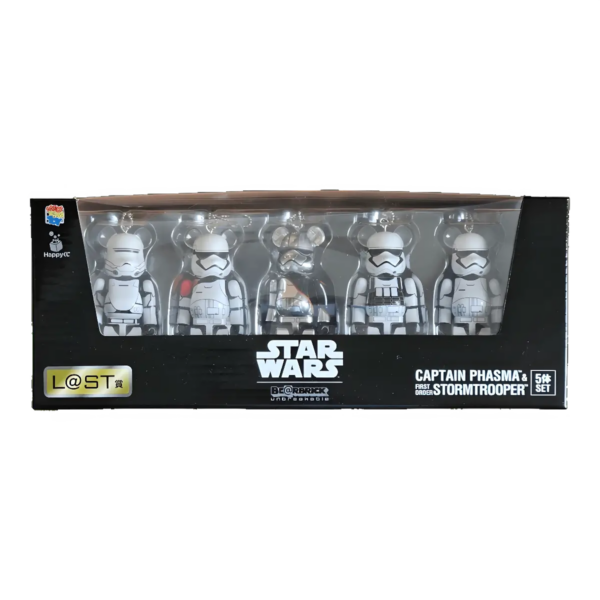 Bearbrick Happy Kuji 'Star Wars' (2017) - L@ST Captain Phasma & First Order Stormtrooper 5er-Set 400% in der Verpackung