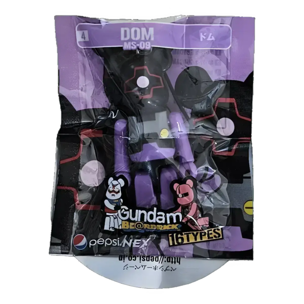 Bearbrick PEPSI.NEX × Gundam - 4 MS-09 DOM 70% in der Verpackung