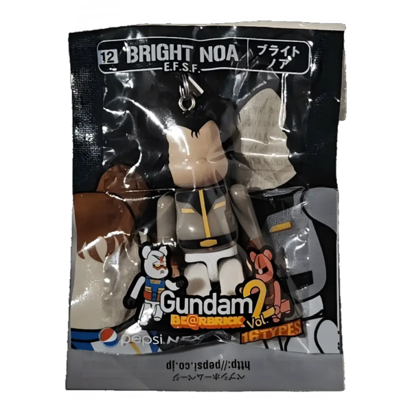 Bearbrick PEPSI.NEX × Gundam Vol. 2 - 12 BRIGHT NOA E.F.S.F. 70% in der Verpackung