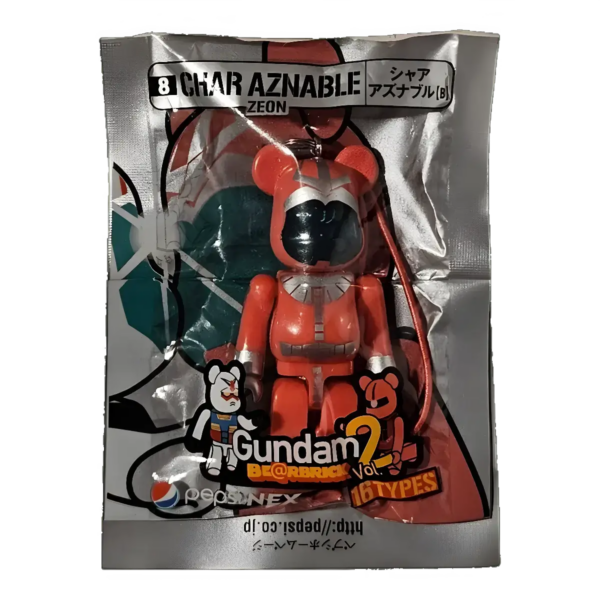 Bearbrick PEPSI.NEX × Gundam Vol. 2 - 8 CHAR AZNABLE [B] 70% in der Verpackung