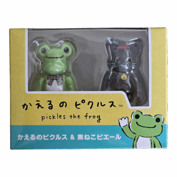 Bearbrick Pickles the Frog & Nyabrick Pierre the Black Cat 100% in der Verpackung