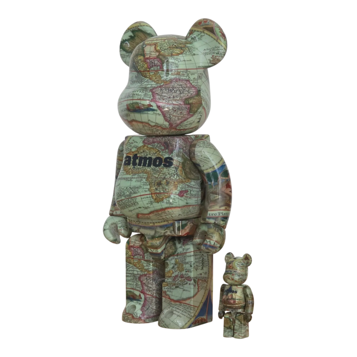 Bearbrick atmos Aged Map 100%+400% schräg