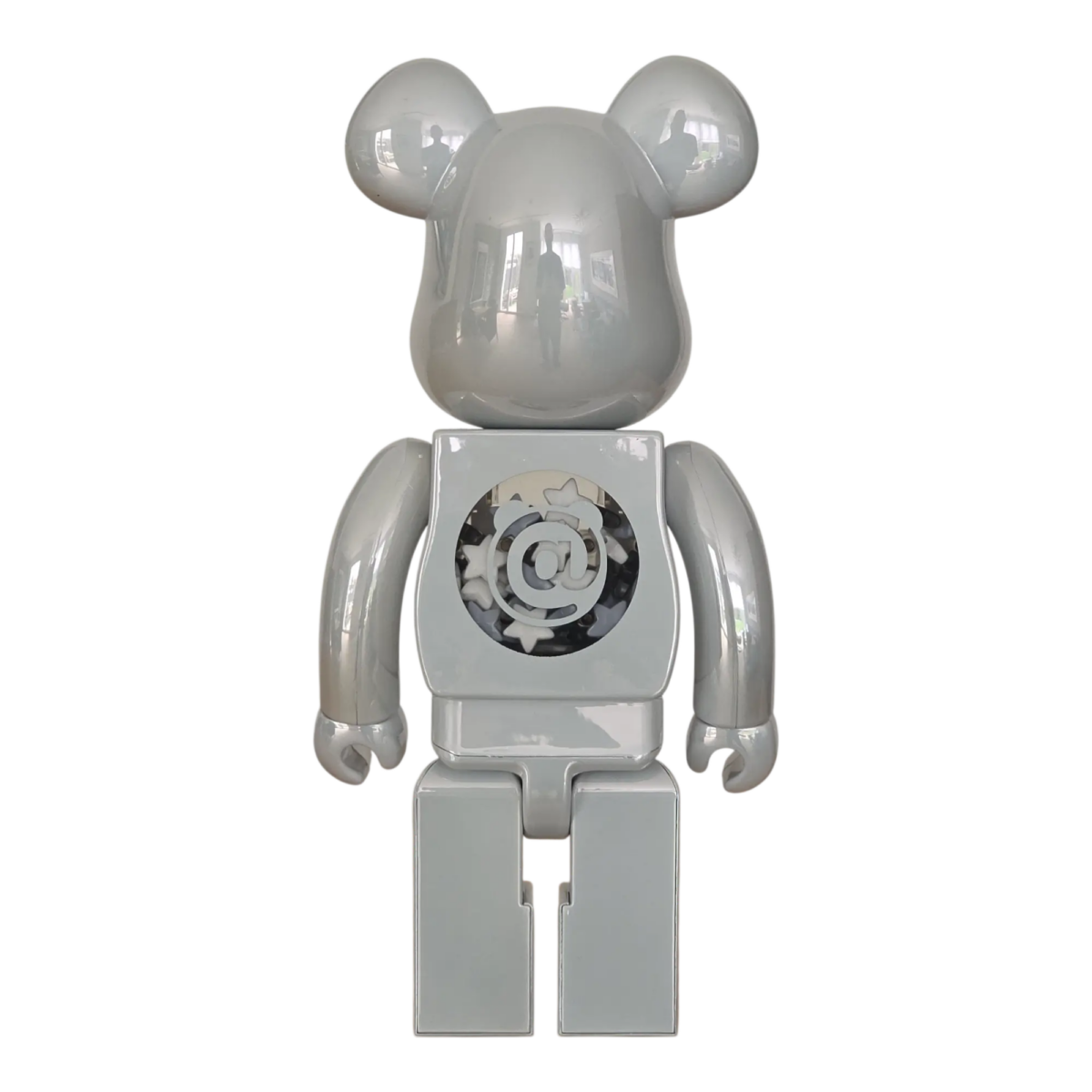 Bearbrick atmos White Chrome Version 100%+400% Rückseite