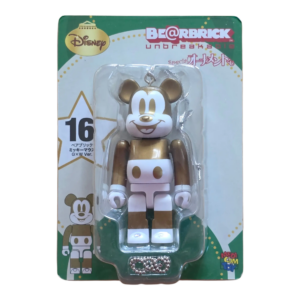 BE@RBRICK Disney Special Ornament – 16 Mickey Mouse Gold & White Version (100%)