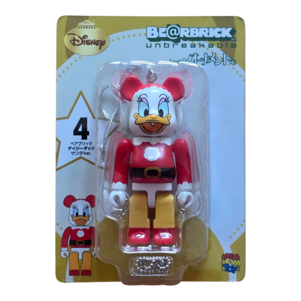 Bearbrick Happy Kuji 'Disney Special Ornament' (2011) - 4 Daisy Duck Santa Version 100% in der Verpackung