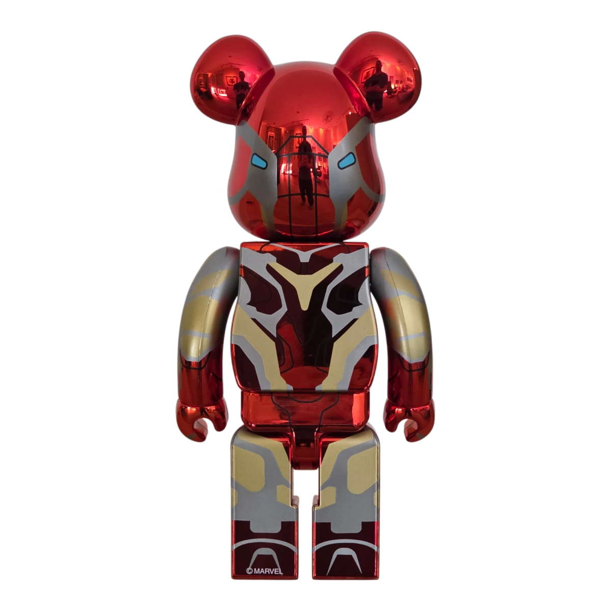 Bearbrick Iron Man Mark 85 Chrome Version 100%+400% Rückseite