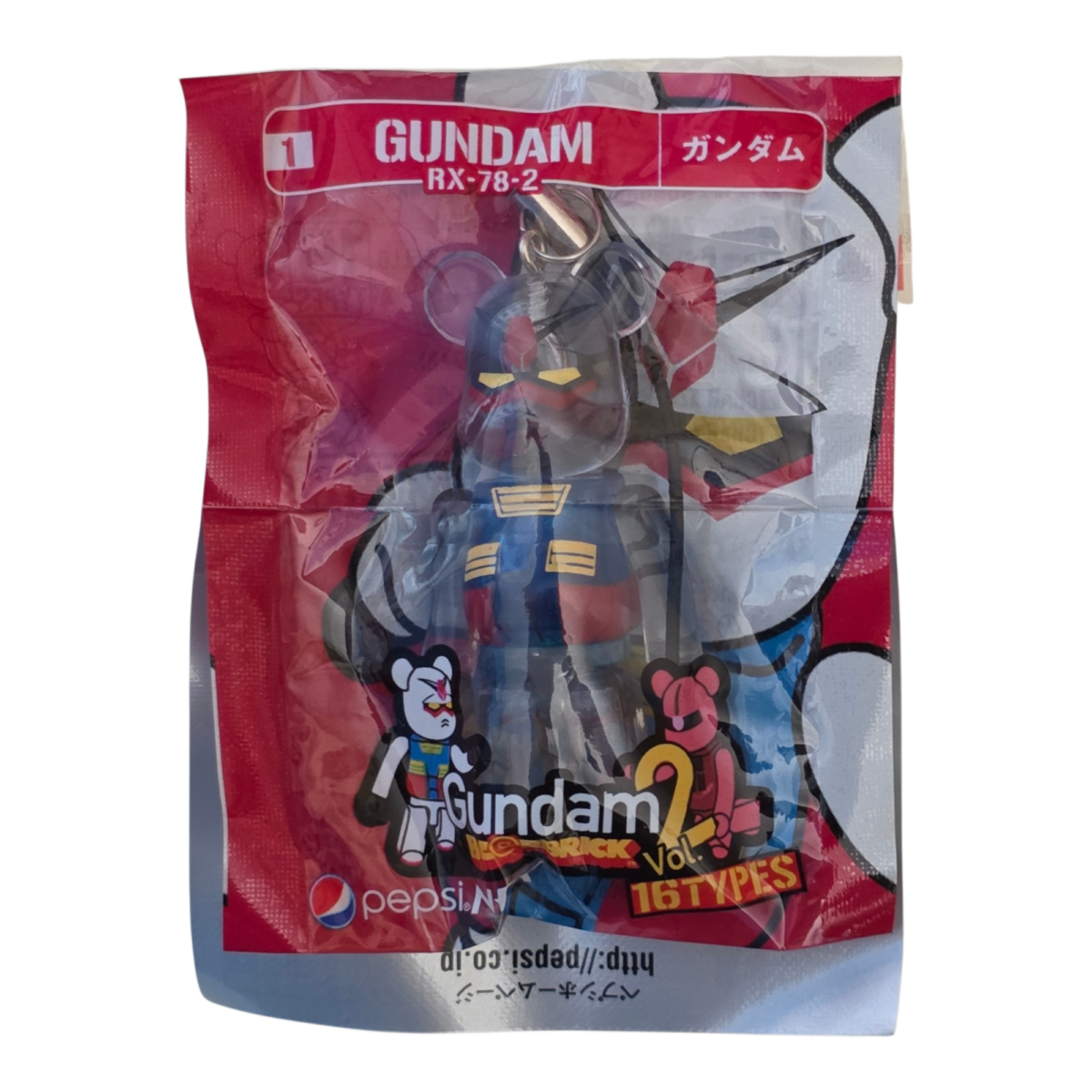 Bearbrick PEPSI.NEX × Gundam Vol. 2 - 1 RX-78-2 GUNDAM 70% in der Verpackung