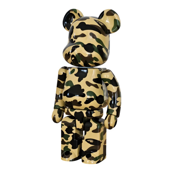 Bearbrick BAPE PLAY 1st Camo Yellow 200% schräg