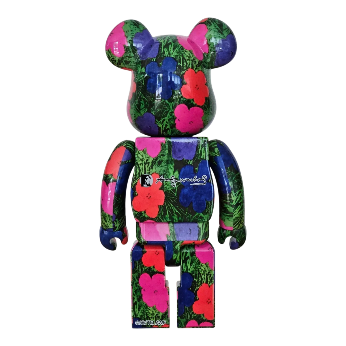Bearbrick Andy Warhol "Flowers" 100%+400% Rückseite