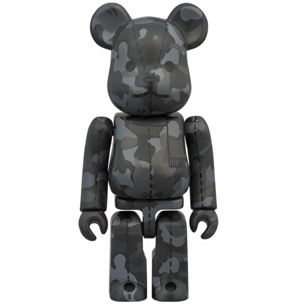 Bearbrick BAPE Camo 28th Anniversary #1 Black Grey 100% Herstellerbild 1