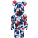 Bearbrick BAPE Camo 28th Anniversary #1 Blue Red 100% Herstellerbild 1