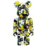 Bearbrick BAPE Camo 28th Anniversary #1 Green Yellow 100% Herstellerbild 1