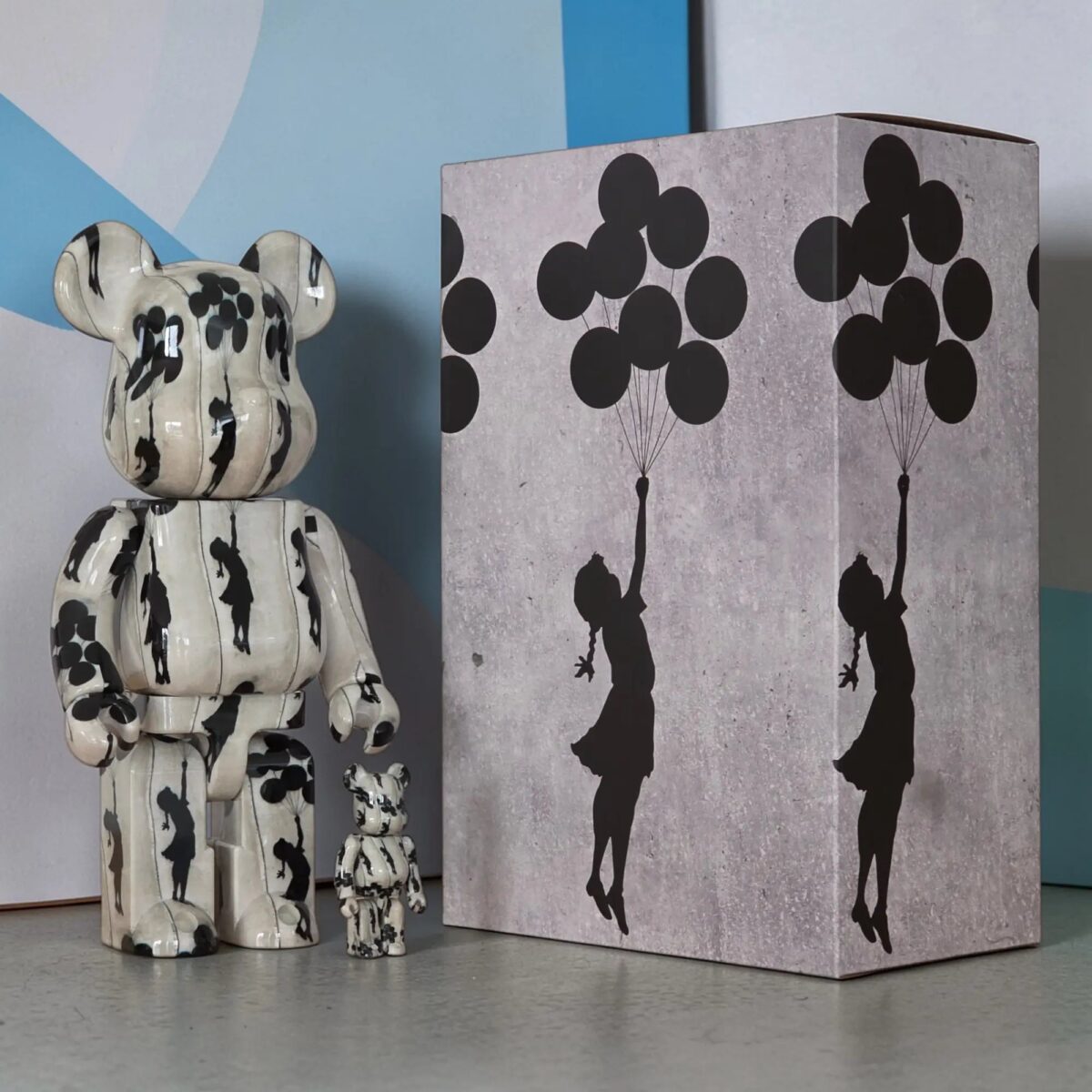 Bearbrick Brandalism "Flying Balloons Girl" 100%+400% mit Verpackung