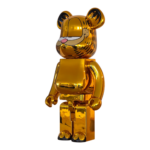Bearbrick Garfield Gold Chrome Version 1000% schräg