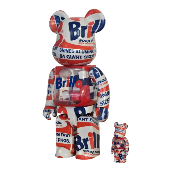 Bearbrick Andy Warhol 'Brillo' 2022 100%+400% schräg