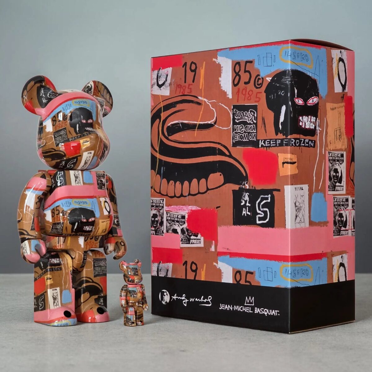 Bearbrick Andy Warhol × Jean-Michel Basquiat #2 100%+400% mit Verpackung