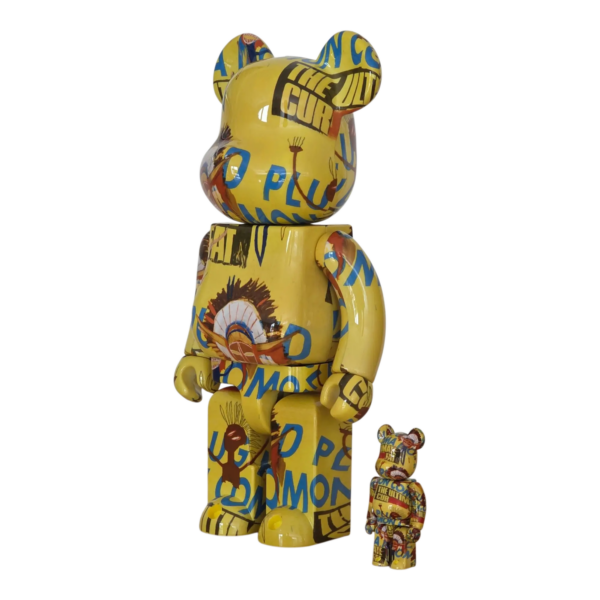 Bearbrick Andy Warhol × Jean-Michel Basquiat #3 100%+400% schräg