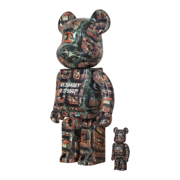 Bearbrick Benjamin Grant "Overview: Barcelona, Spain" 100%+400% schräg