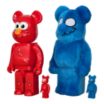 Bearbrick Coin Parking Delivery × Sesame Street Elmo & Shirai-san 100%+400% schräg