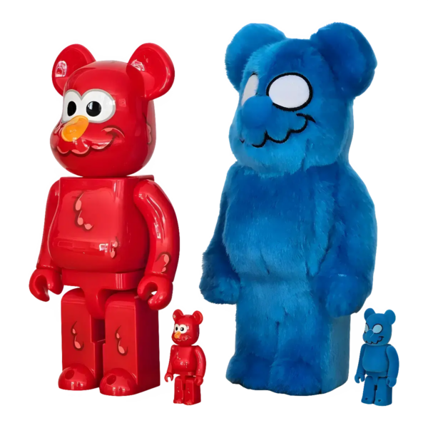 Bearbrick Coin Parking Delivery × Sesame Street Elmo & Shirai-san 100%+400% schräg