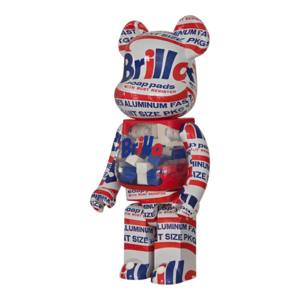 Bearbrick Andy Warhol "Brillo" 2022 1000% schräg
