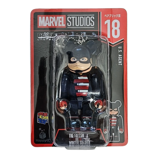 Bearbrick Happy Kuji "MARVEL Studios" - 18 U.S. Agent 100% in der Verpackung