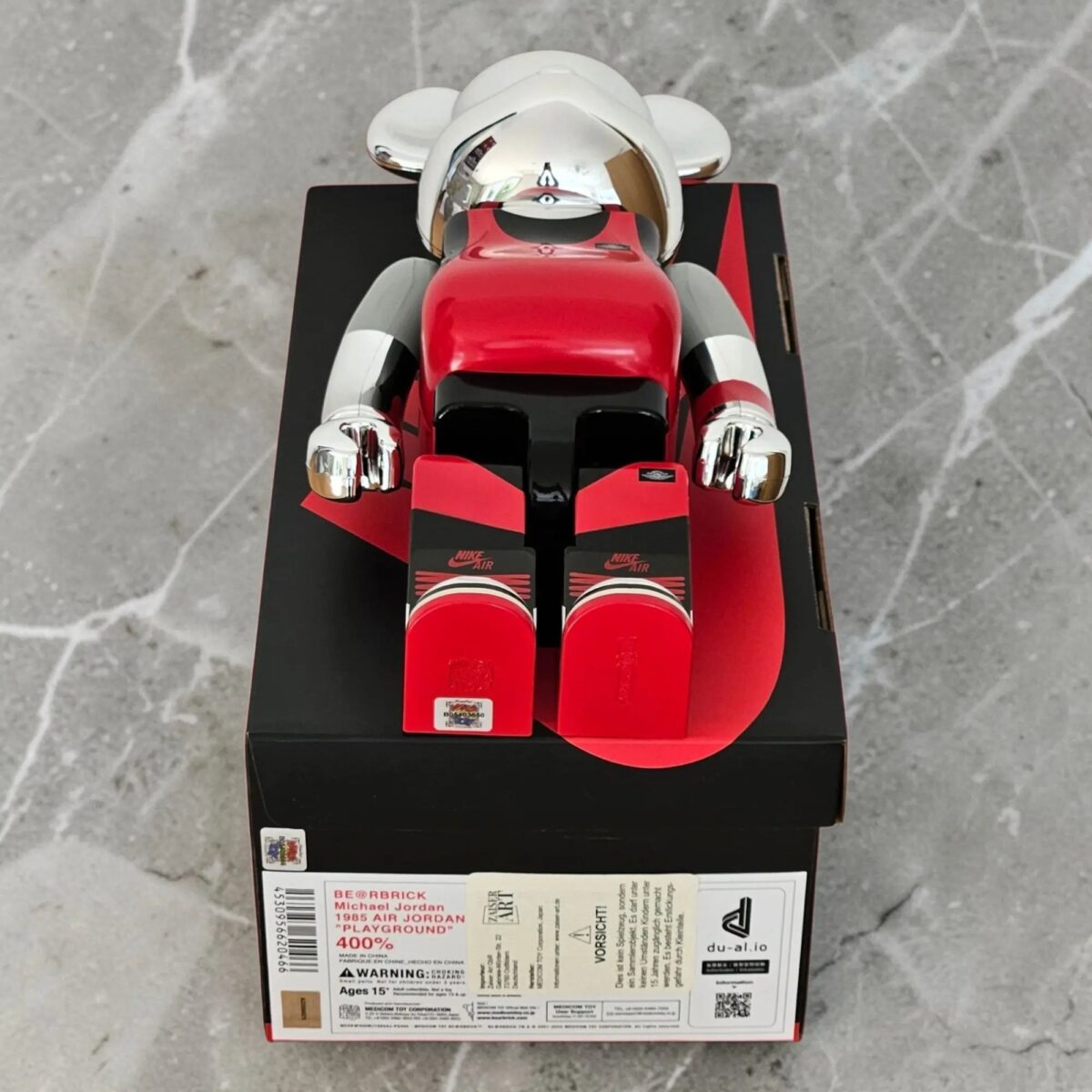 Bearbrick Michael Jordan 1985 Air Jordan "Playground" 400% Echtheitsmerkmale