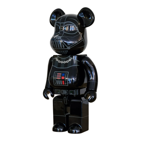 Bearbrick Darth Vader Chrome Version 400% schräg