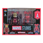 Bearbrick Happy Kuiji "MARVEL Studios" - A: Iron Man Mark 46 & Spider-Man 100% in der Verpackung