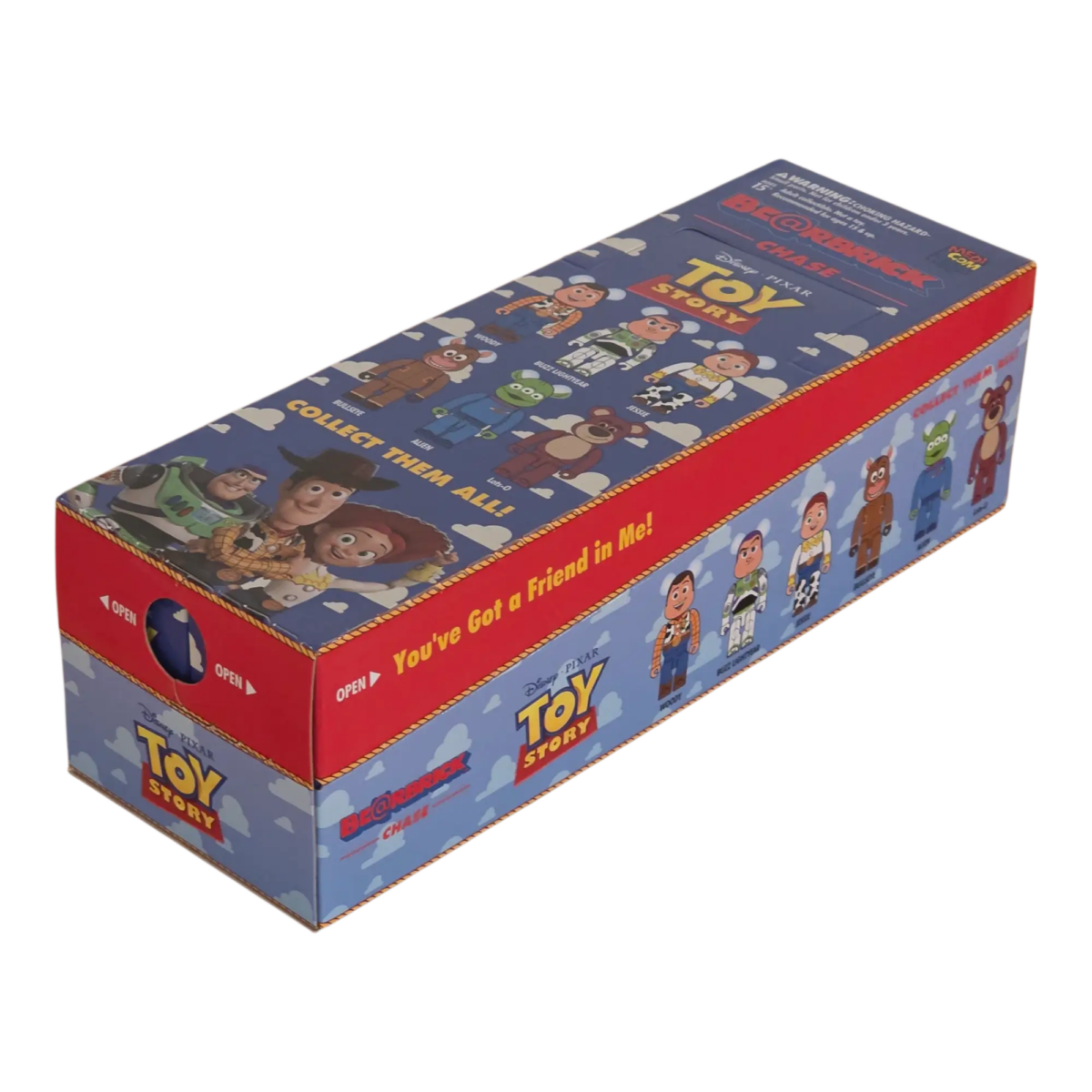 Bearbrick Chase Toy Story 100% 24er-Karton schräg