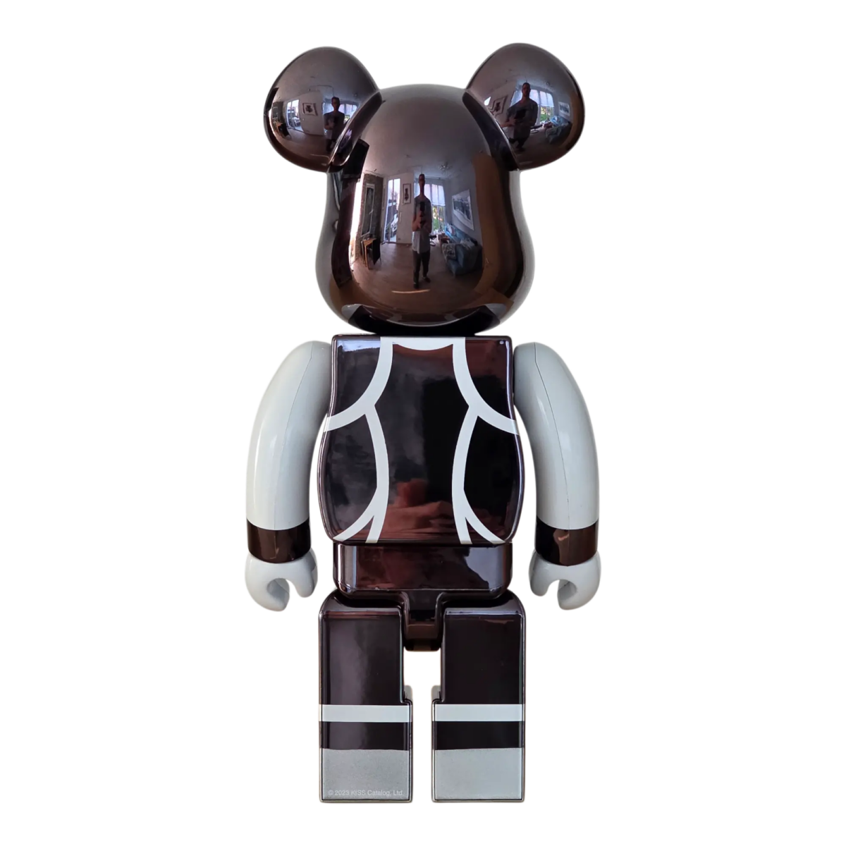 Bearbrick KISS The Catman Chrome Version 100%+400% Rückseite