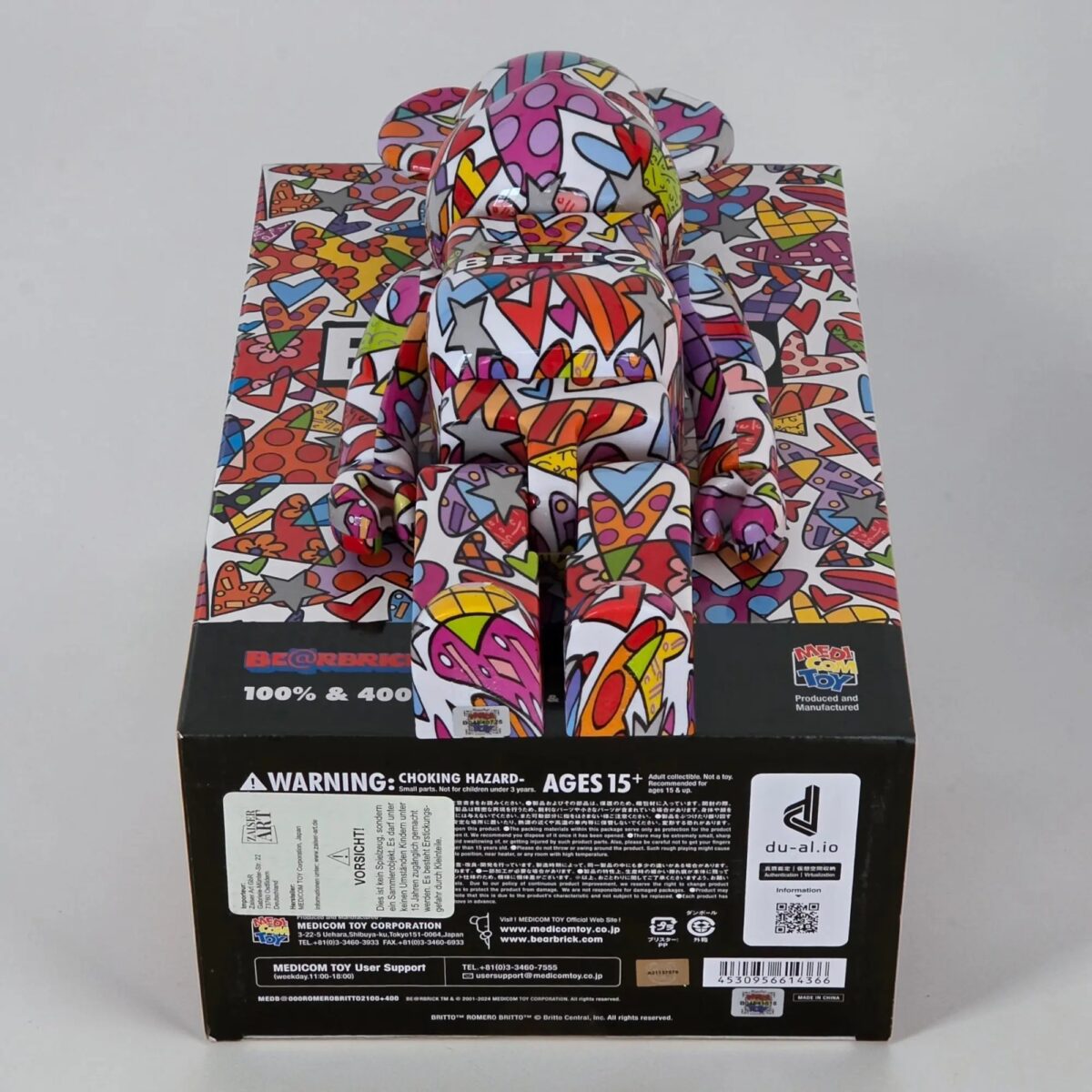 Bearbrick Romero Britto Heart 100%+400% Echtheitsmerkmale
