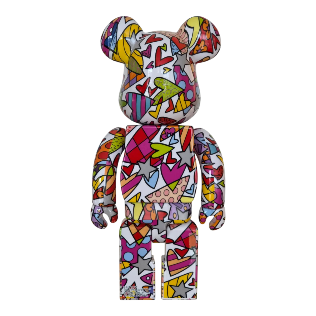 Bearbrick Romero Britto Heart 100%+400% Rückseite