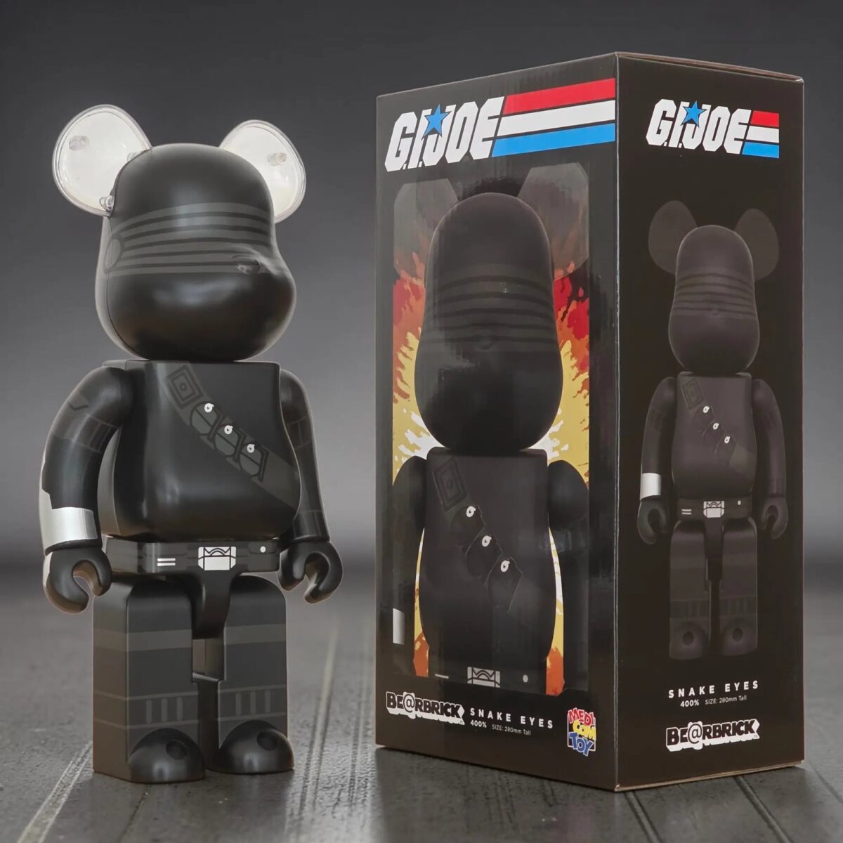Bearbrick Snake Eyes [G.I. Joe] 400% mit Verpackung
