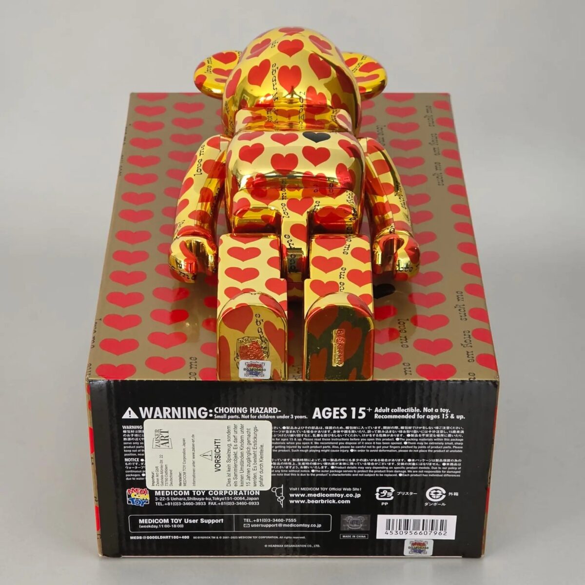 Bearbrick Amplifier® Gold Heart 100%+400% Echtheitsmerkmale