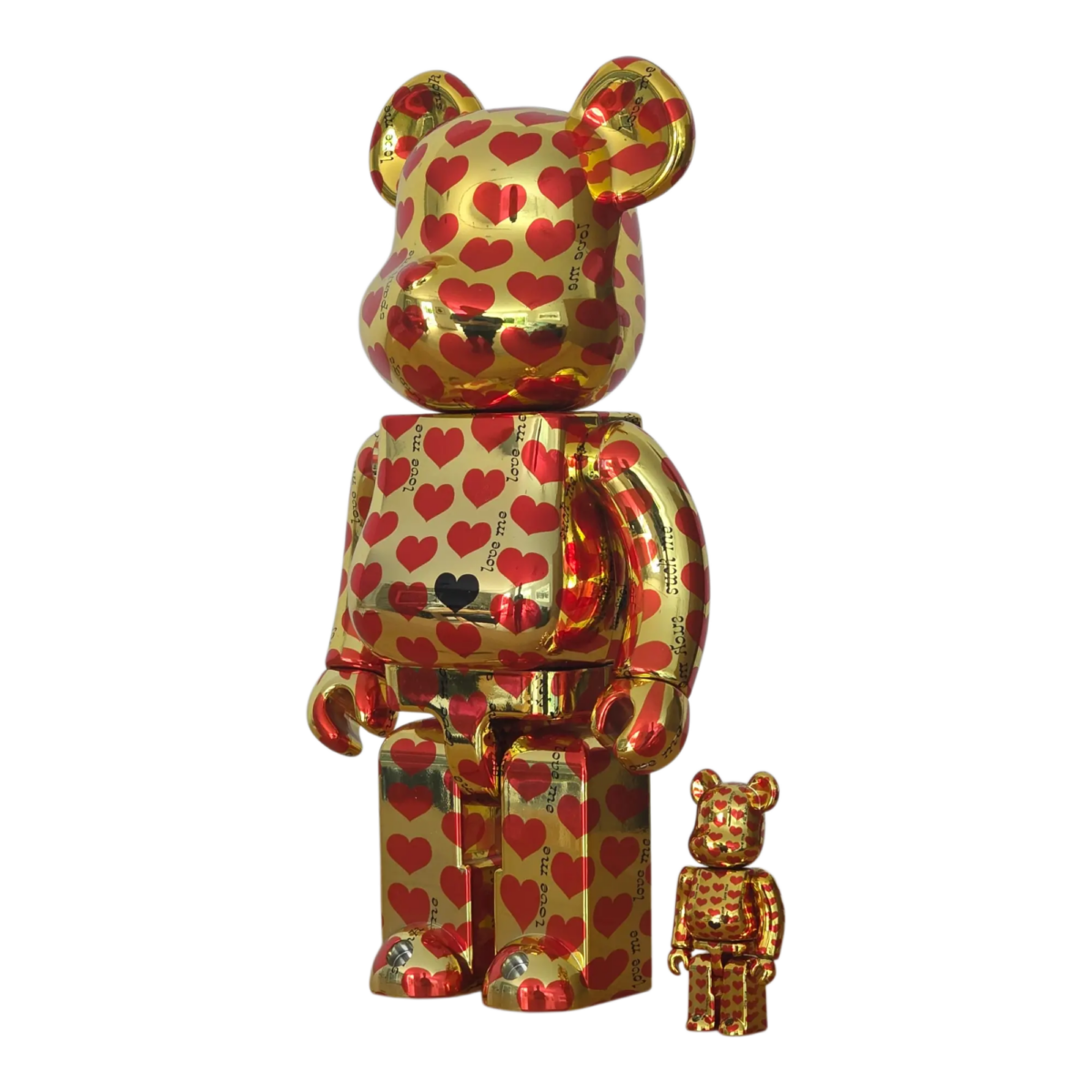 Bearbrick Amplifier® Gold Heart 100%+400% schräg