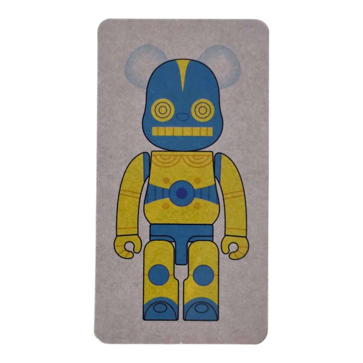 Bearbrick Series 45 H×S (Hirota Saigansho) "Softvinyl Toy" Yellow 100% SECRET Begleitkarte
