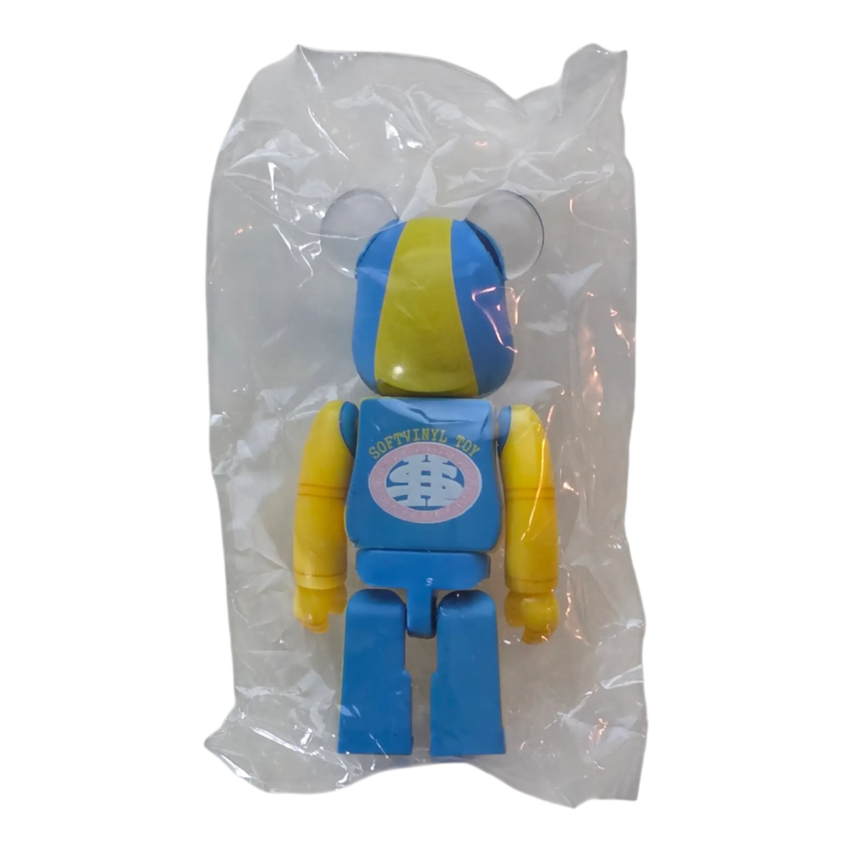 Bearbrick Series 45 H×S (Hirota Saigansho) "Softvinyl Toy" Yellow 100% SECRET in Folie Rückseite