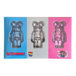 Bearbrick Hajime Sorayama Medicom Toy 30th Anniversary 3er-Set 100% Verpackungsvorderseite