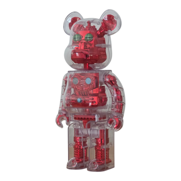 Bearbrick H×S Hirota Saigansho Metallic Red 400% schräg