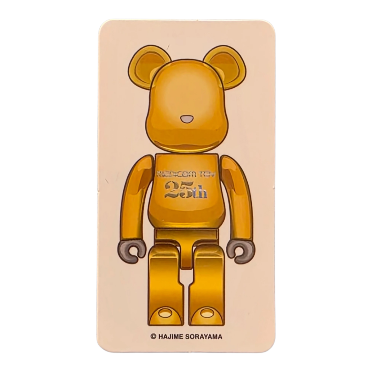 Bearbrick Series 42 Medicom Toy 25th Anniversary Model Gold [Hajime Sorayama] 100% SECRET Begleitkarte